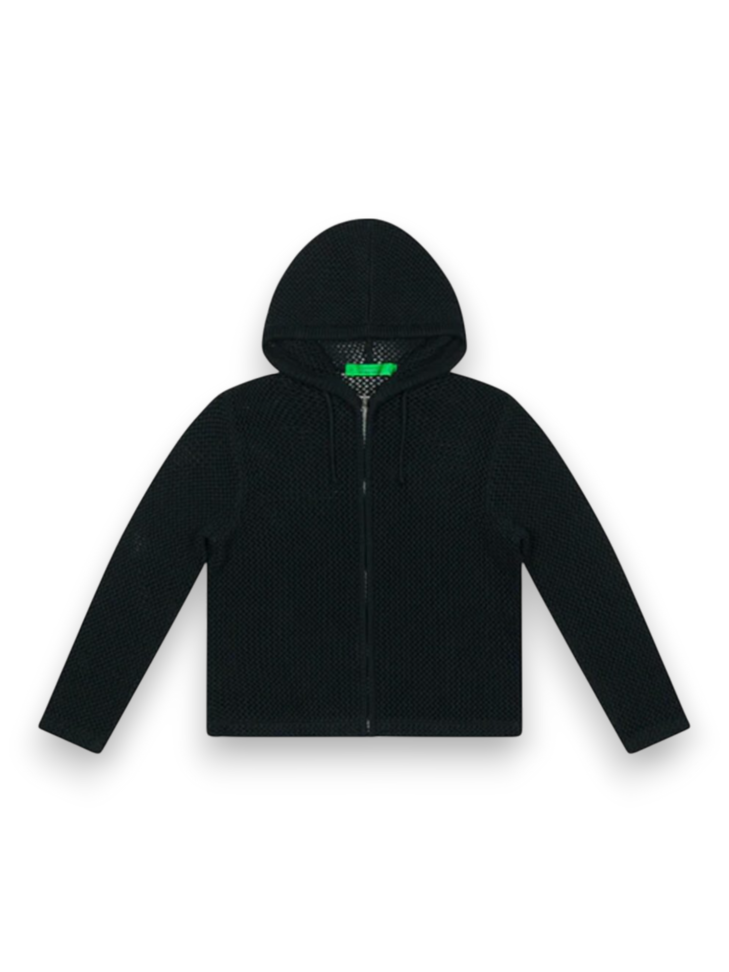 GARMENT WORKSHOP – CROCHET ZIP UP HOODIE BLACK