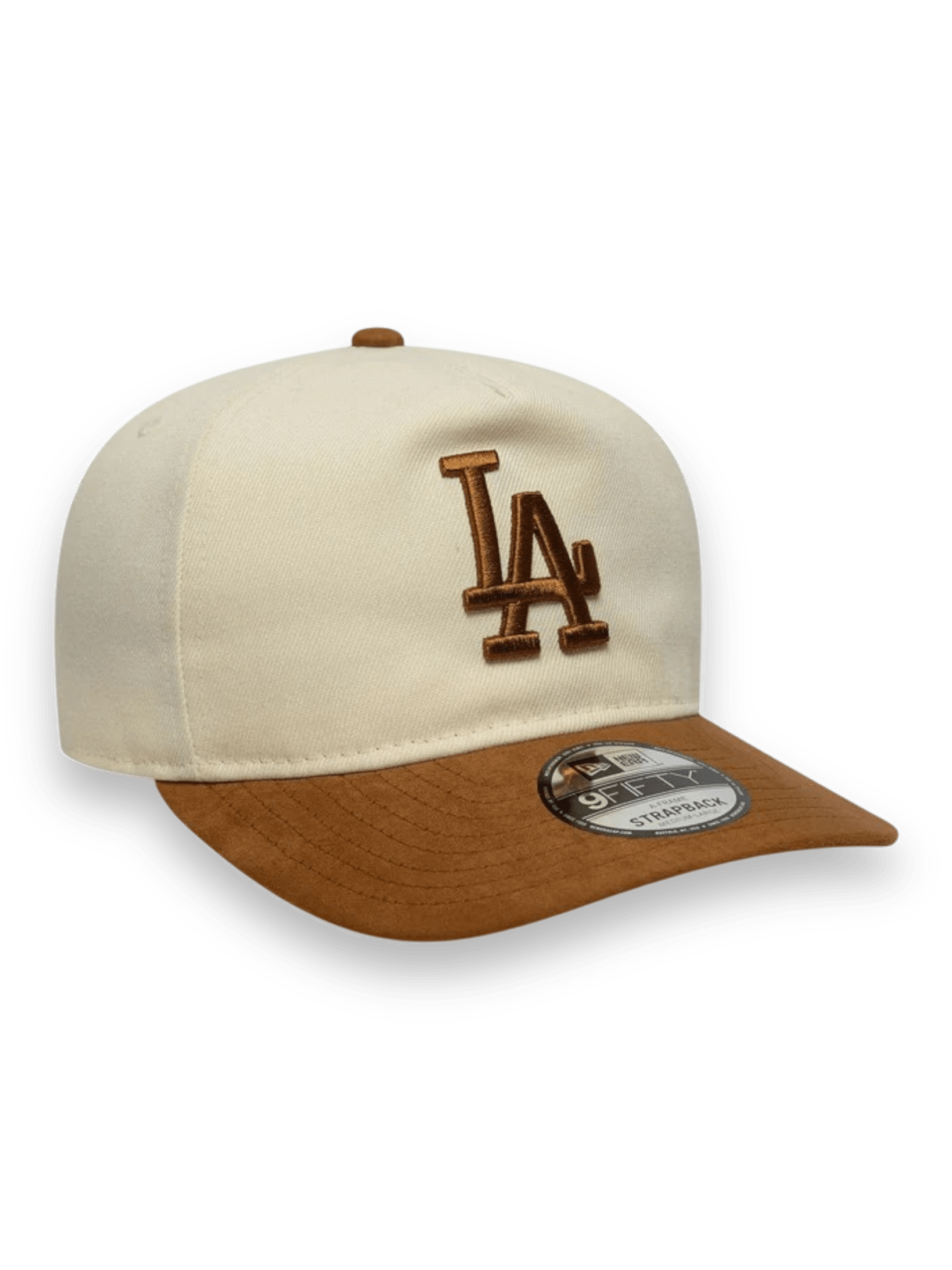 New Era LA Dodgers MLB Suede Visor Light Beige 9FIFTY A-Frame Snapback Cap