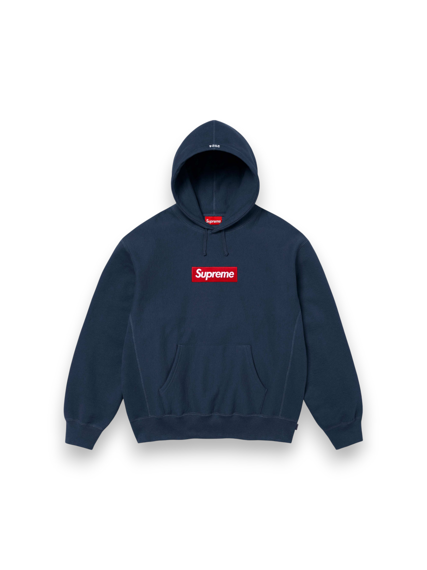 Supreme Box Logo Hooded Sweatshirt Navy FW24