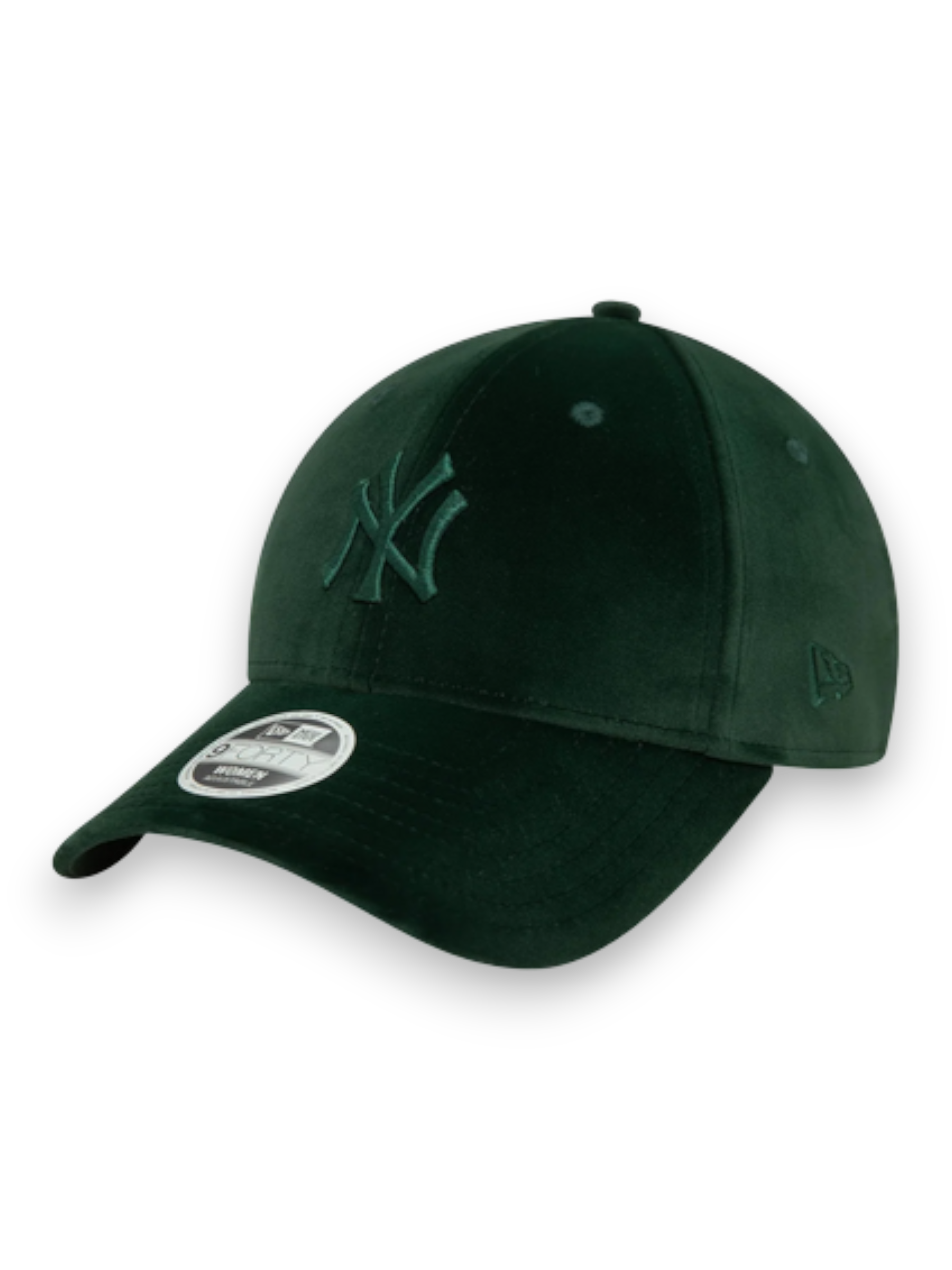 New Era New York Yankees Womens Velour Midi Dark Green 9FORTY Adjustable Cap