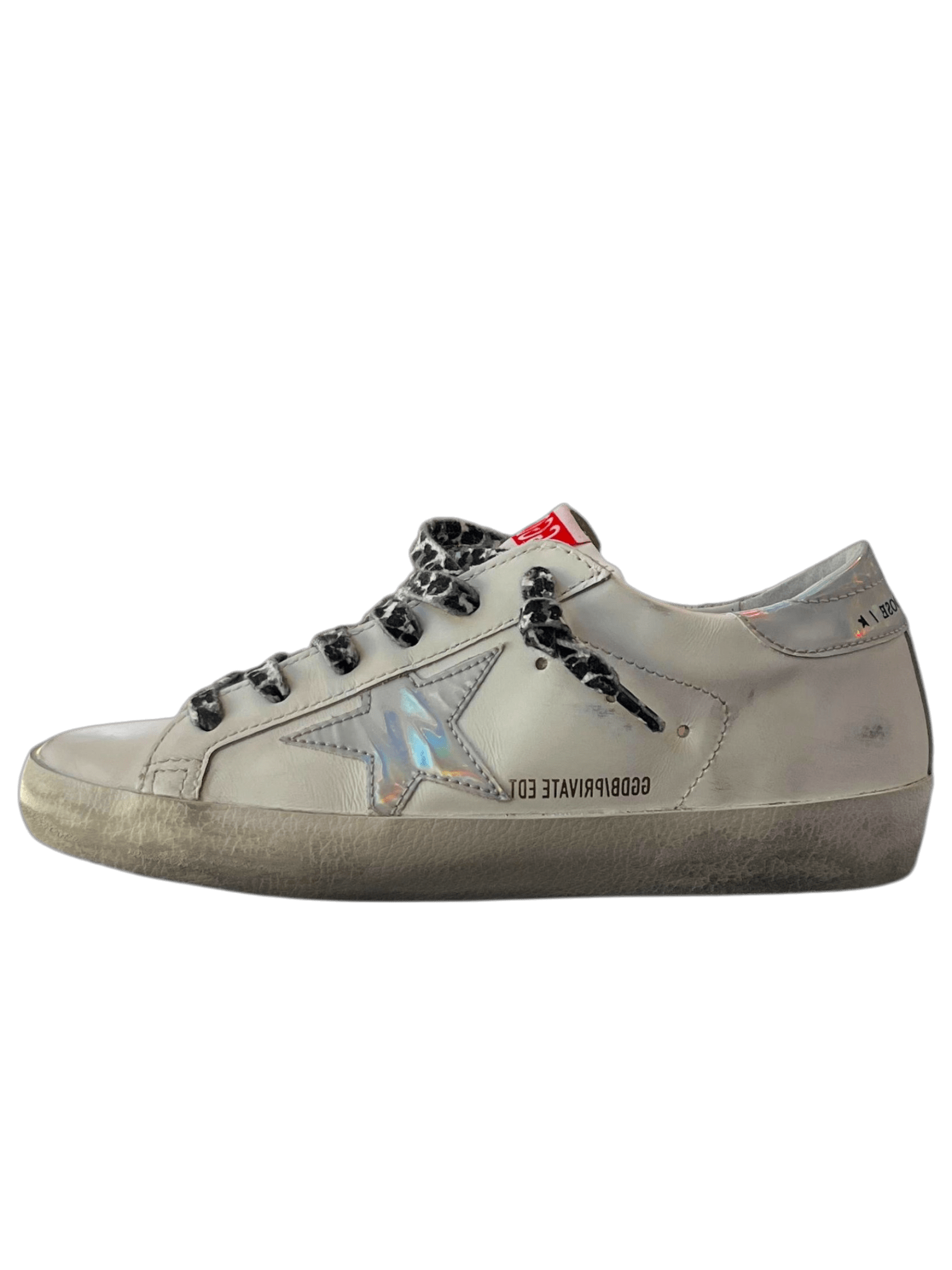 Golden Goose Super-Star White Optic Laminated Star And Heel Private Edt