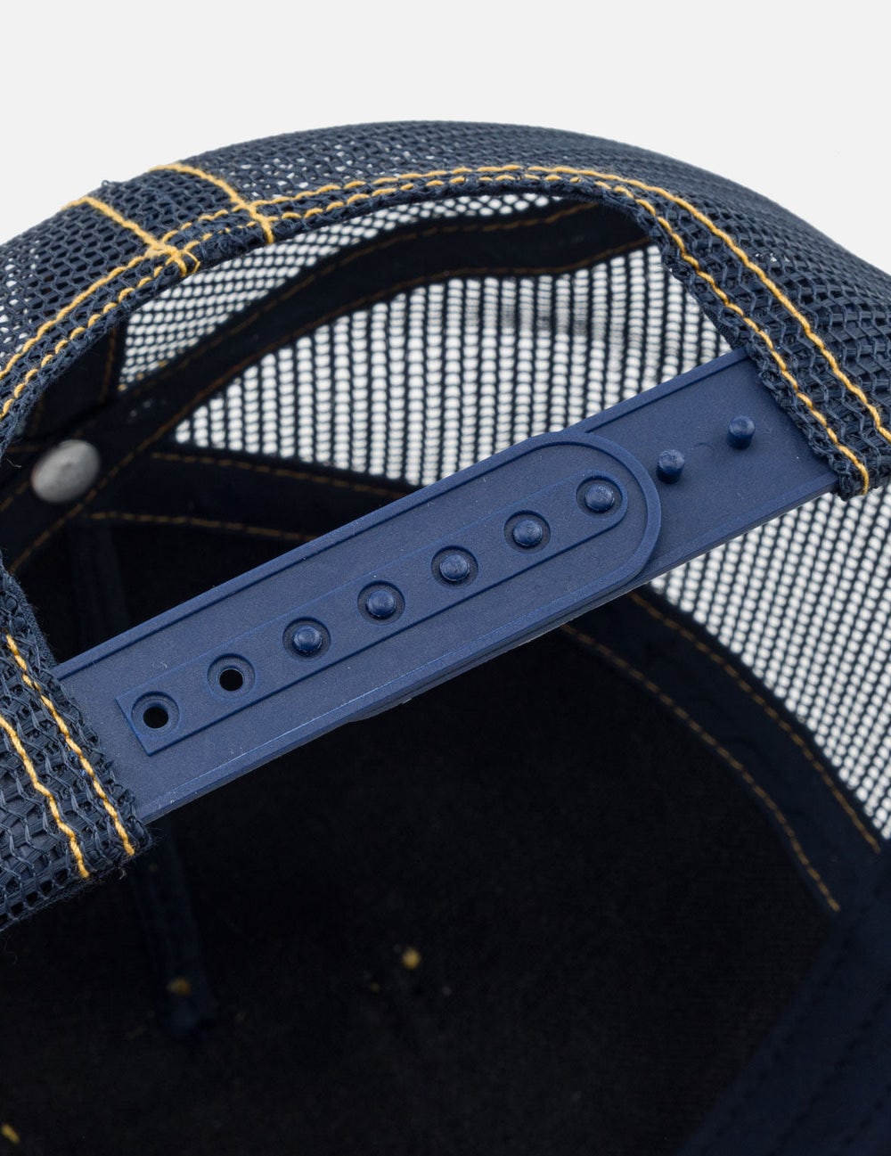 Evisu Seagull Pocket Denim Mesh Trucker Cap Navy