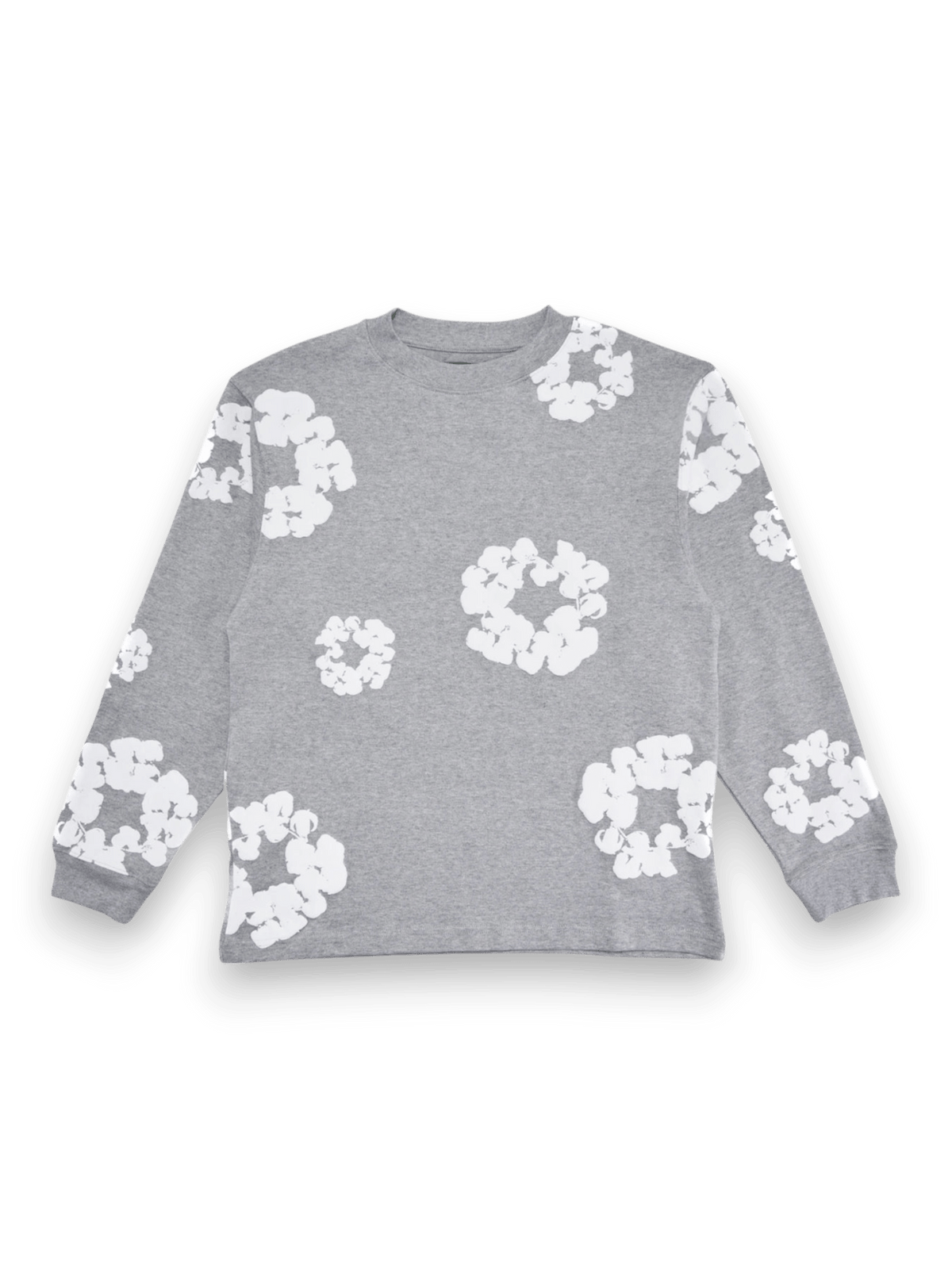 Denim Tears Long Sleeve Cotton Wreath T-shirt Grey