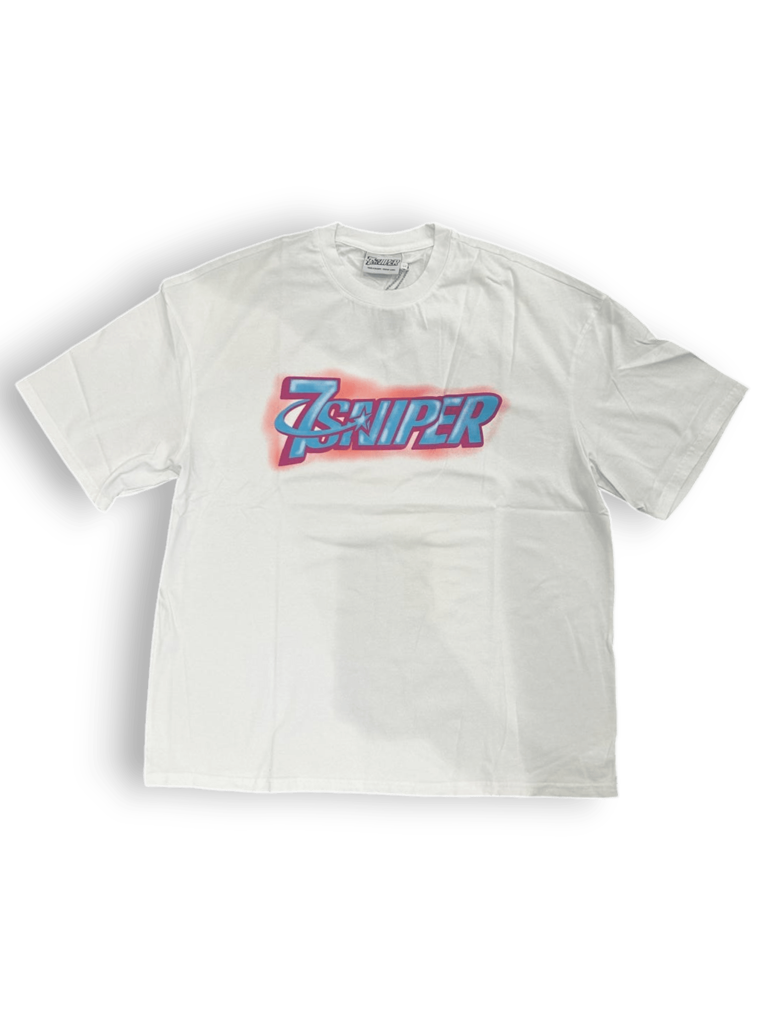 Triple Seven 7 Sniper Airbrush Logo Tee White