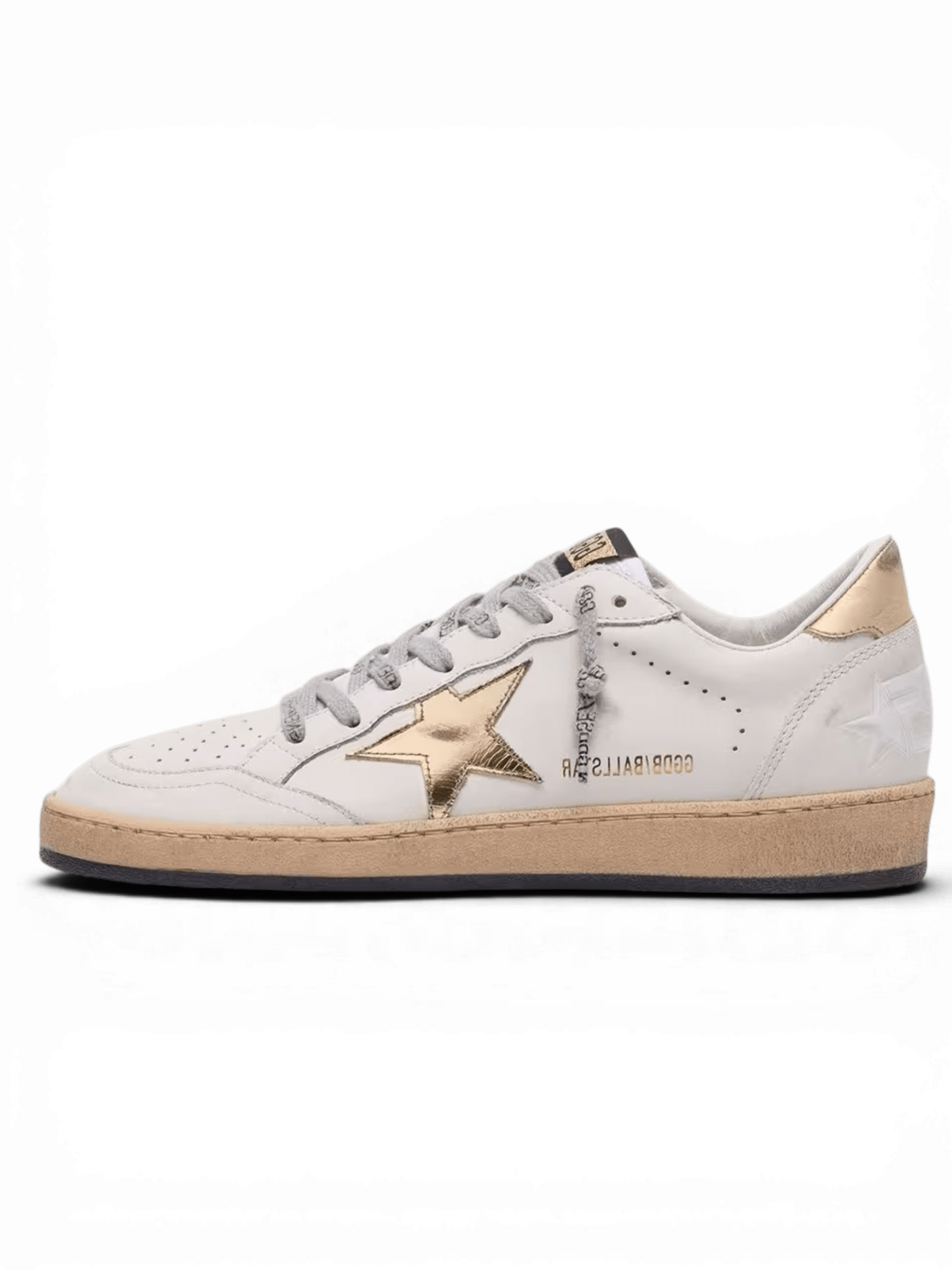 Golden Goose Ball Star Women's With Golden Star and Heel Gold
