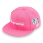 Supreme Jerseys Box Logo New Era Fitted Hat Pink