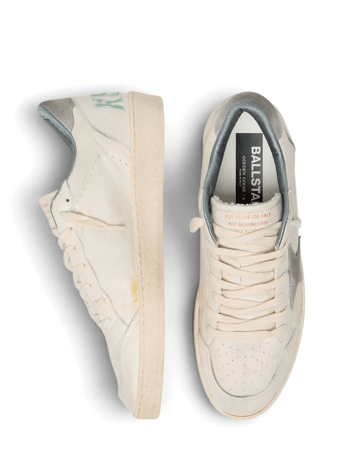 Golden Goose Ball Star in nappa leather with gray suede star and heel tab