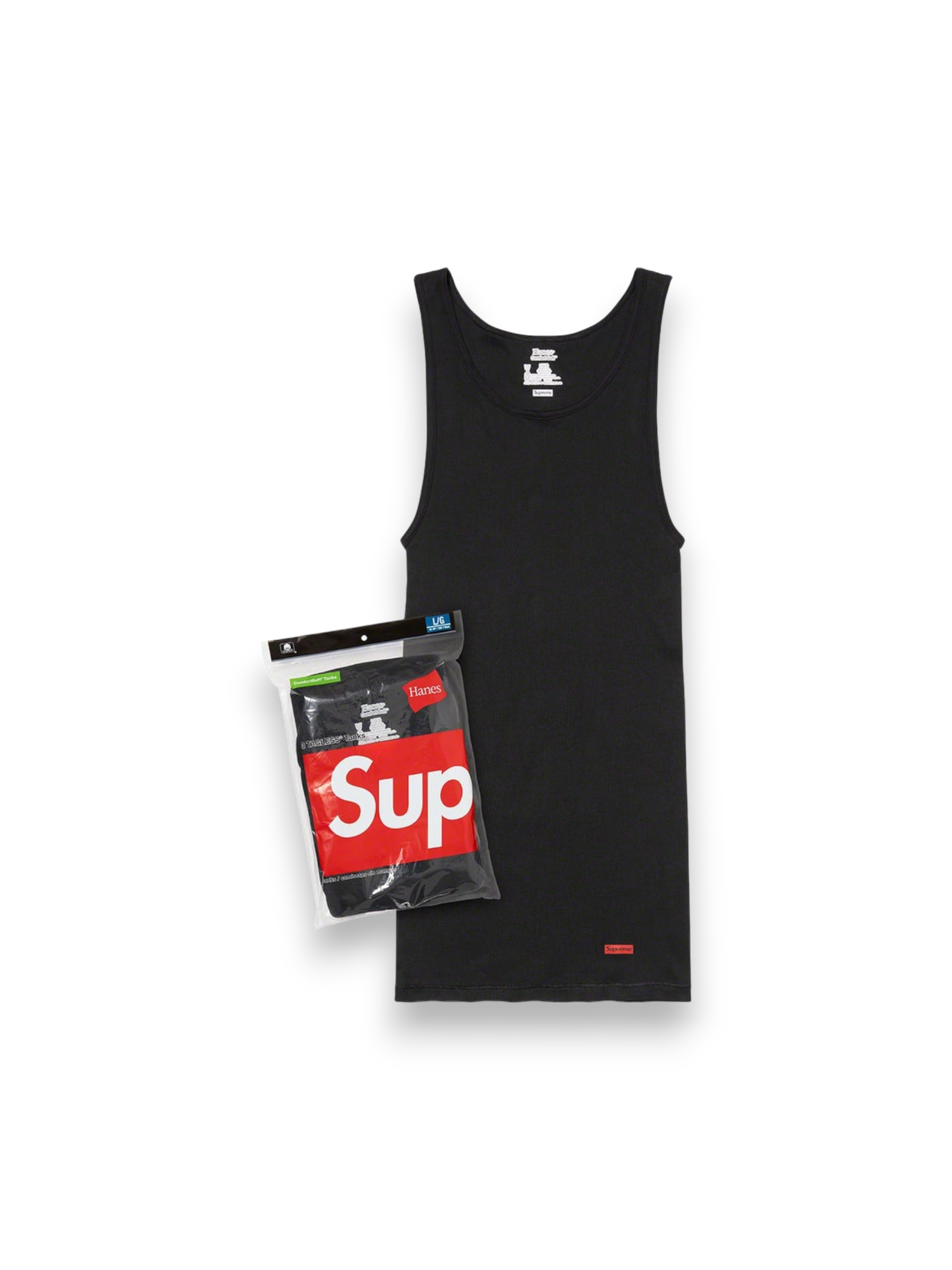 Supreme Hanes Tagless Tank Tops Black