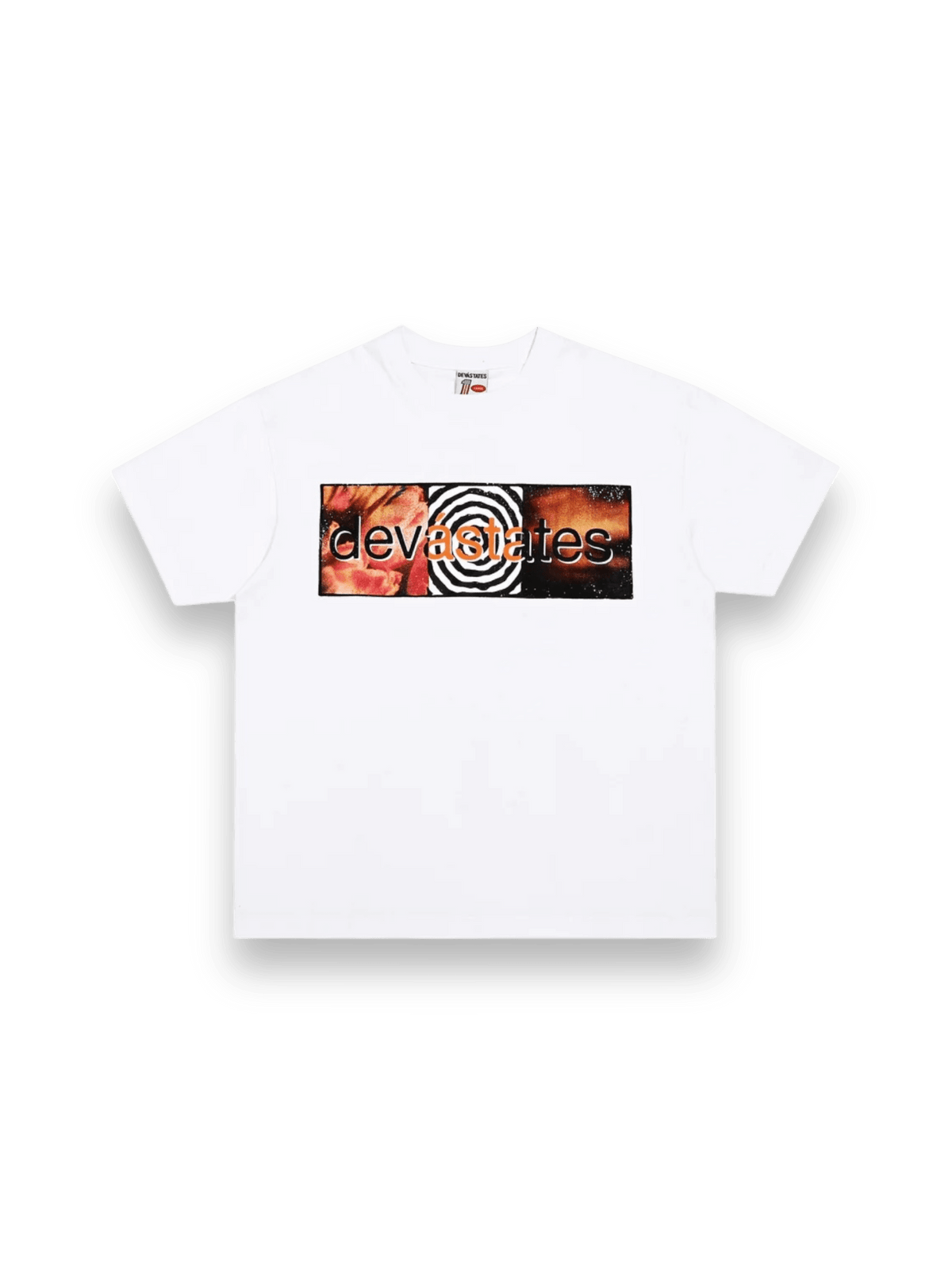 DEVÁ STATES GFX Retro T Shirt Nutshell White