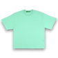 GARMENT EMROIDERED BASIC TEE VIRIDIAN GREEN