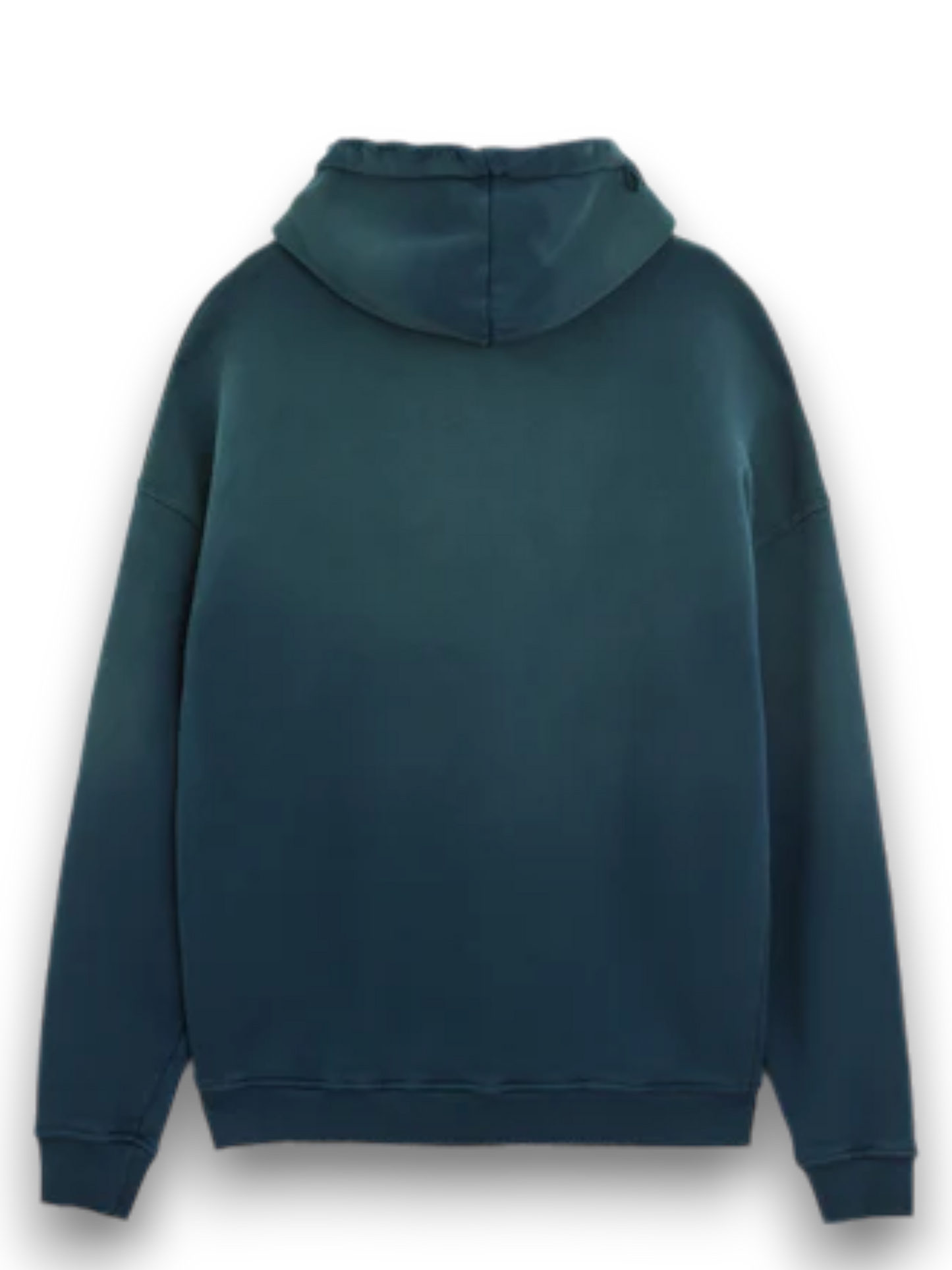 RIPPED RELAXED HOODIE NAVY GREEN SUN BLEACHED