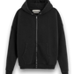 STAY HUMAN RIPPED RELAXED ZIPPED HOODIE BLACK WASHED