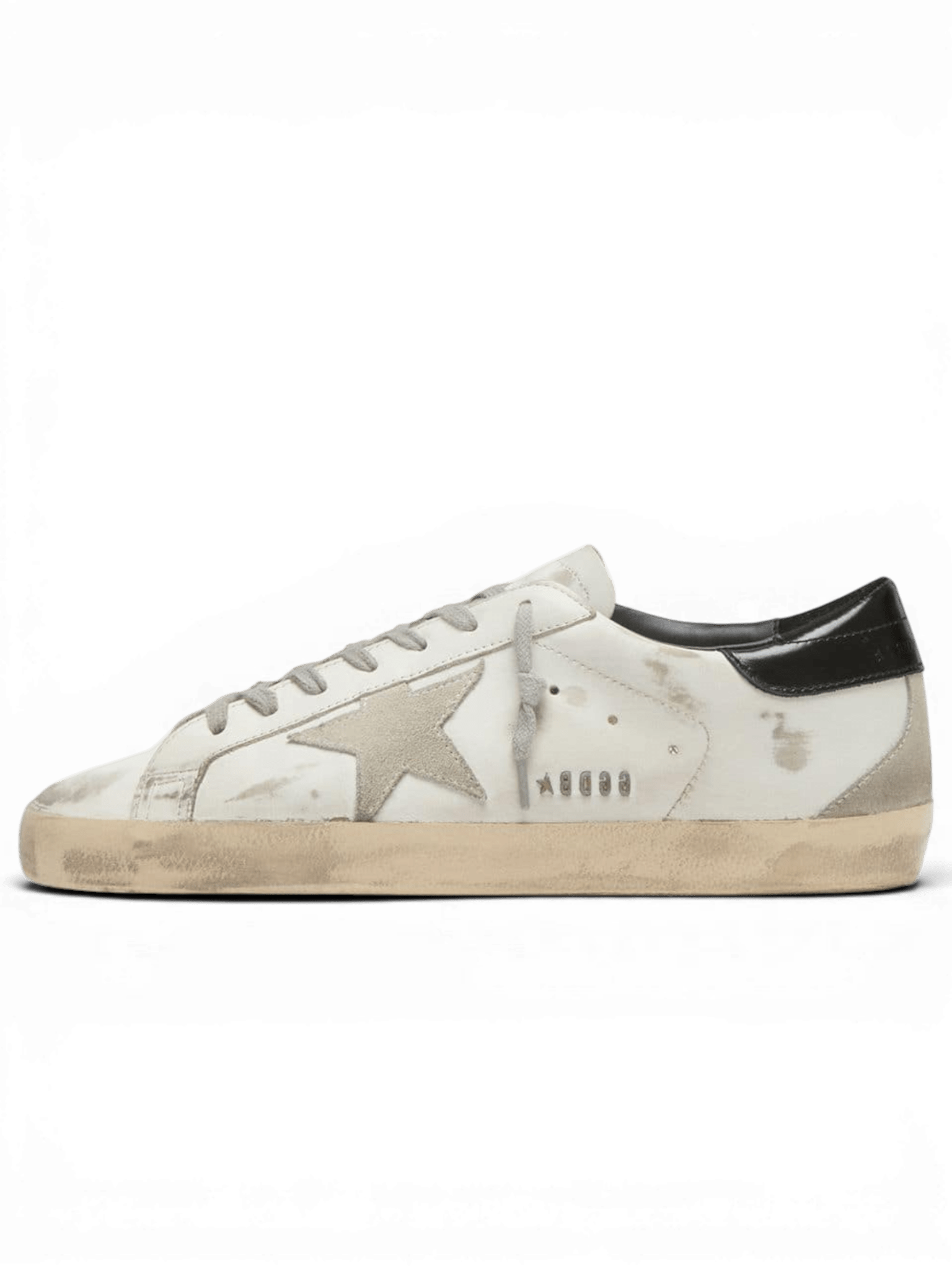 Golden Goose Super-Star Suede Star And Heel Black