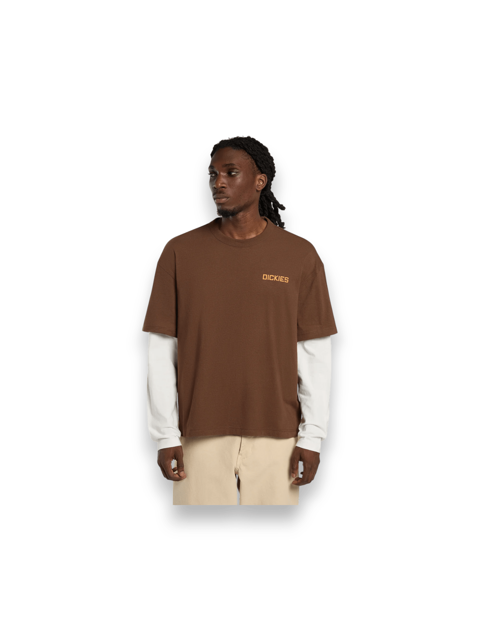 DICKIES Payson 2-in-1 lightweight t-shirt Brown