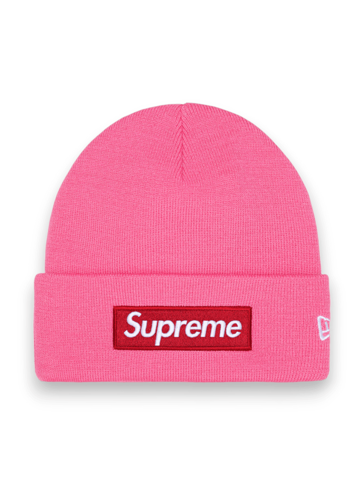 New Era Supreme Box Logo Beanie Magenta