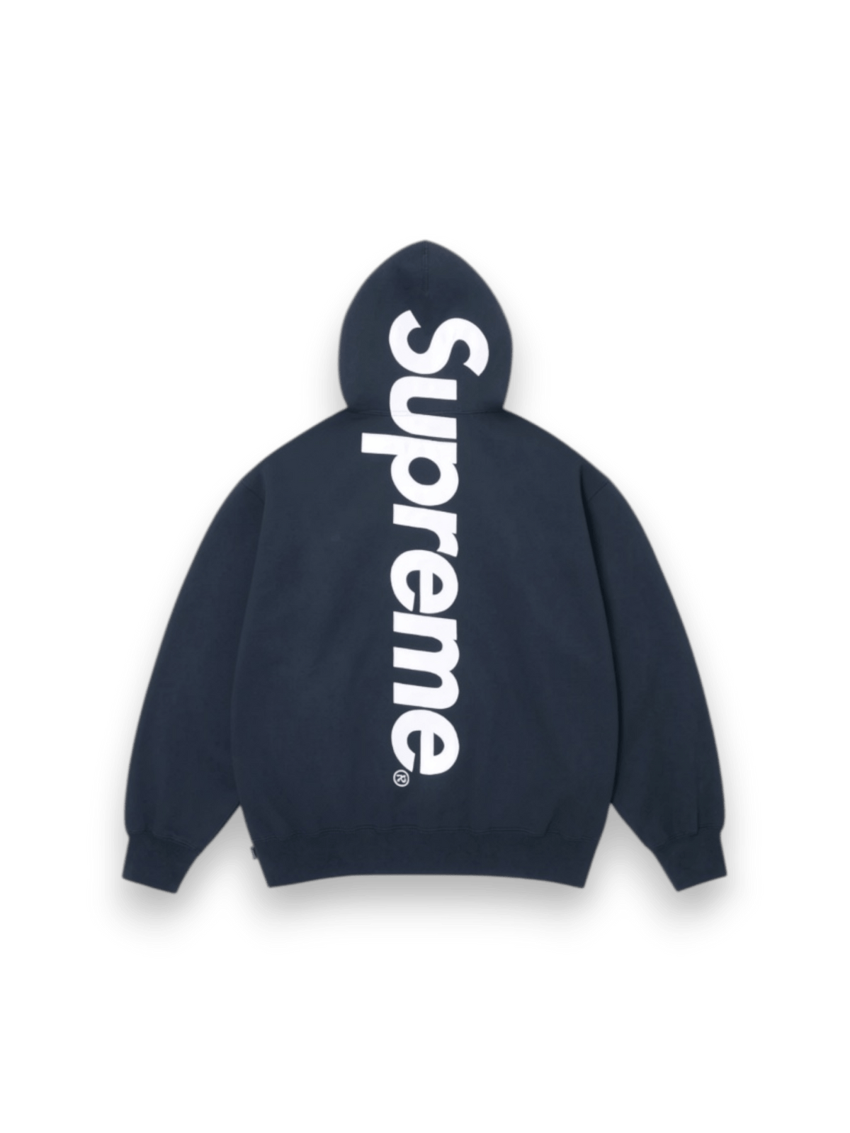 Supreme Appliquè Satin Hoodie Navy