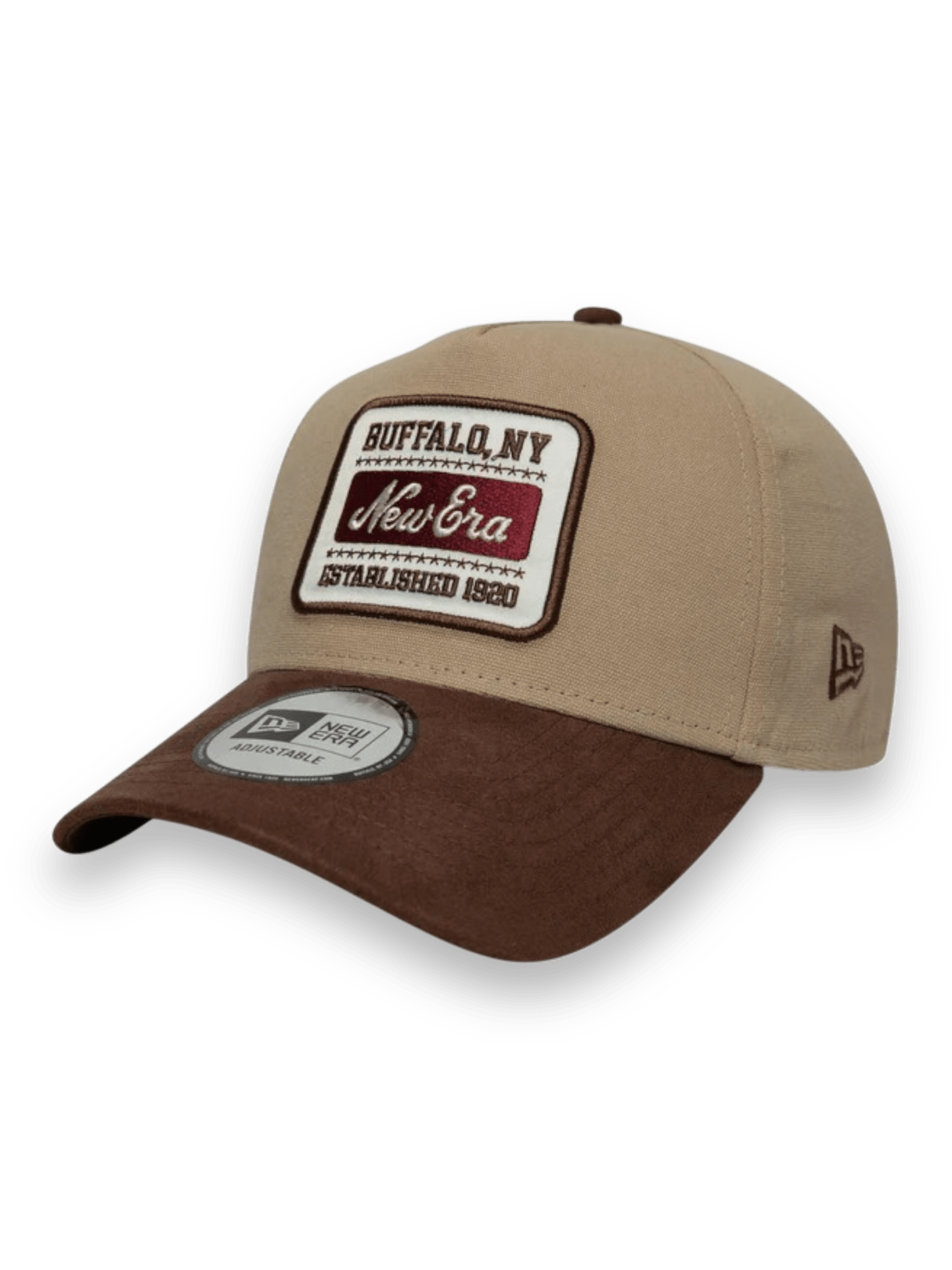 New Era Patch Suede Light Beige 9FORTY E-Frame Cap