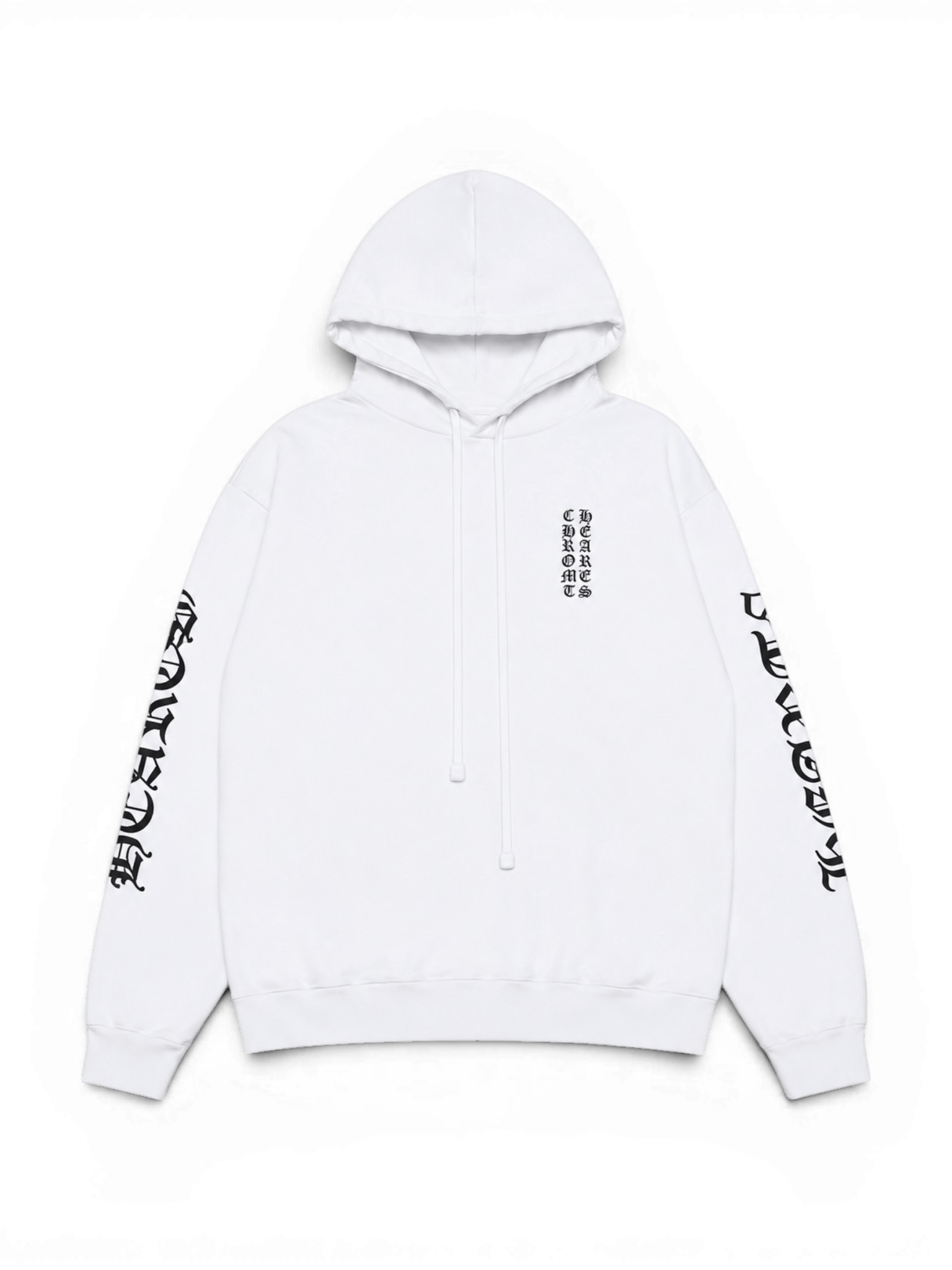 Chrome Hearts logo-print hoodie white