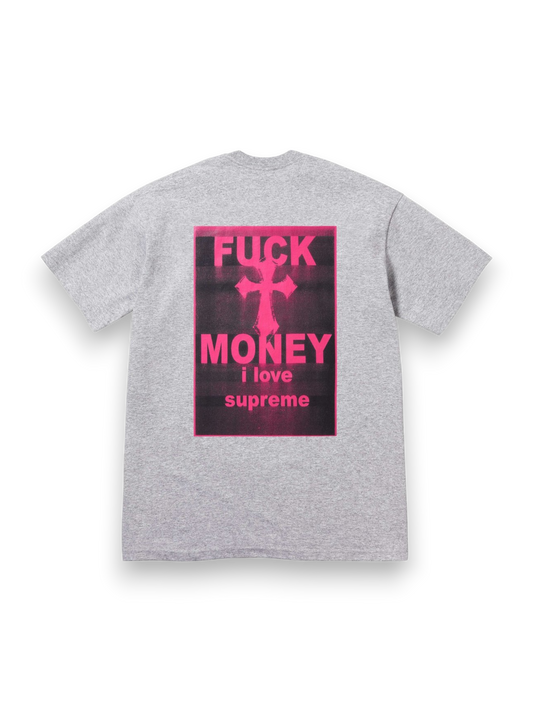 Supreme Fuck Money Tee Heather Grey