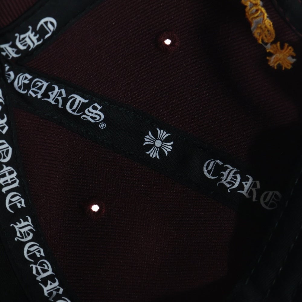 Chrome Hearts embroidered logo cap burgundy hat