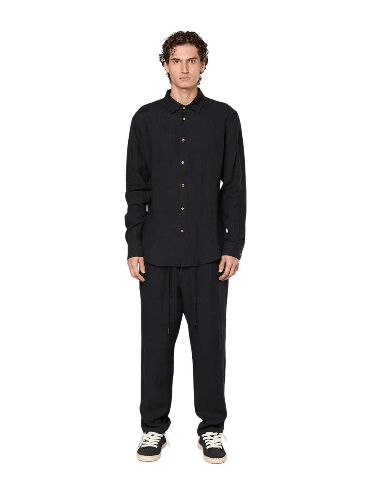AINKER – Linen 777 Black Pants