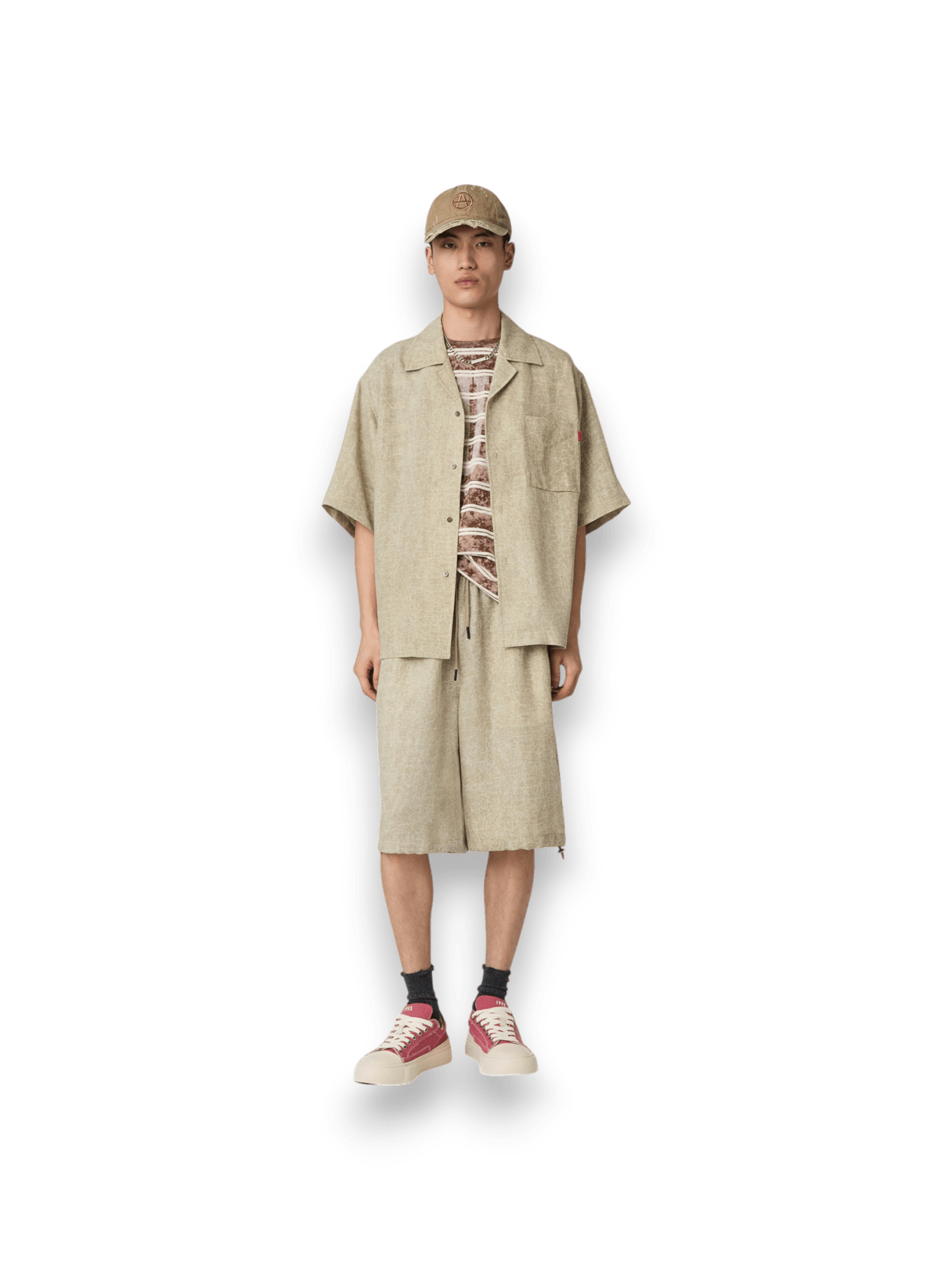 Acupuncture Cracked Shirt S/S Marble Sand