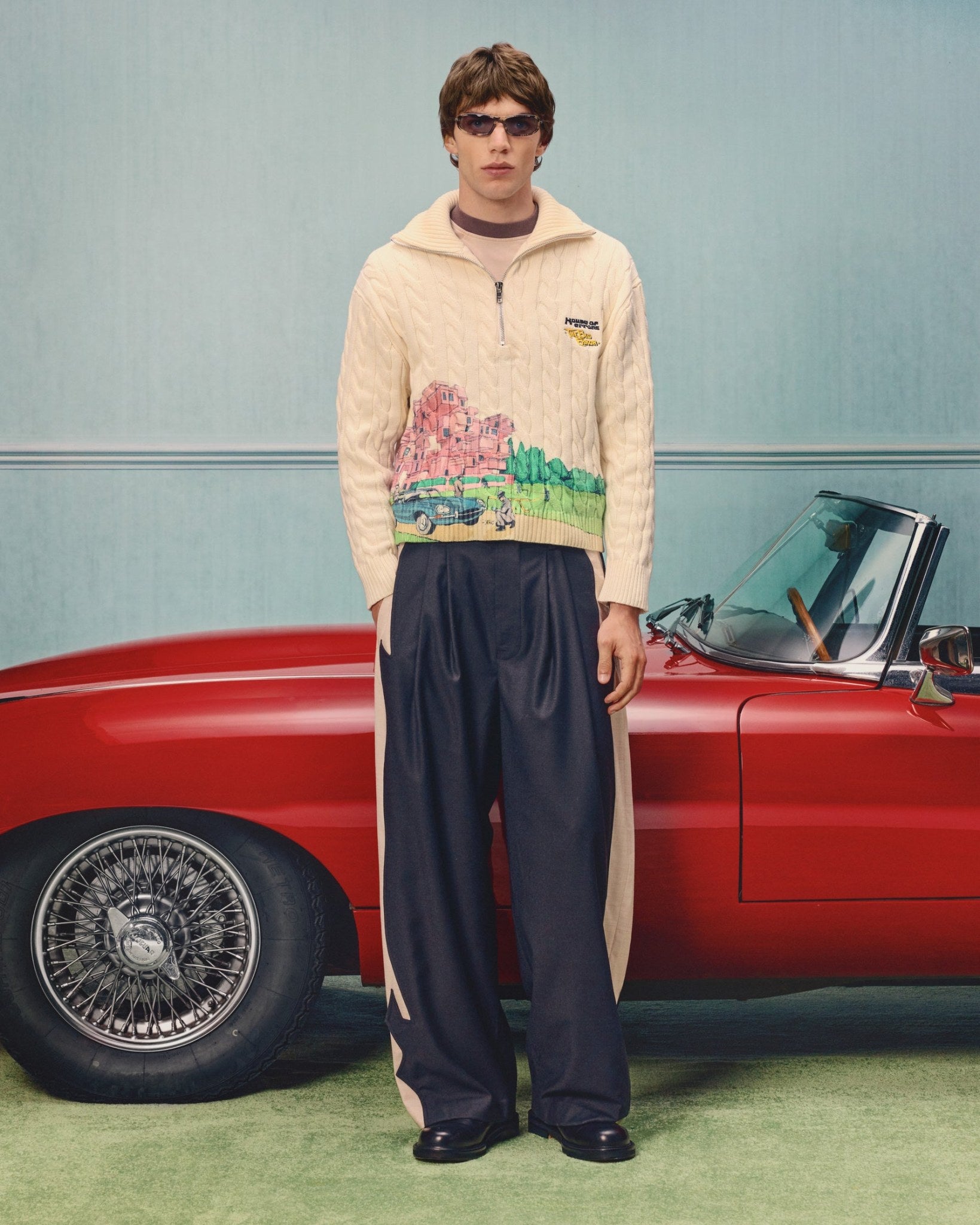 House Of Errors Crime Scene Cable Knit Sweater