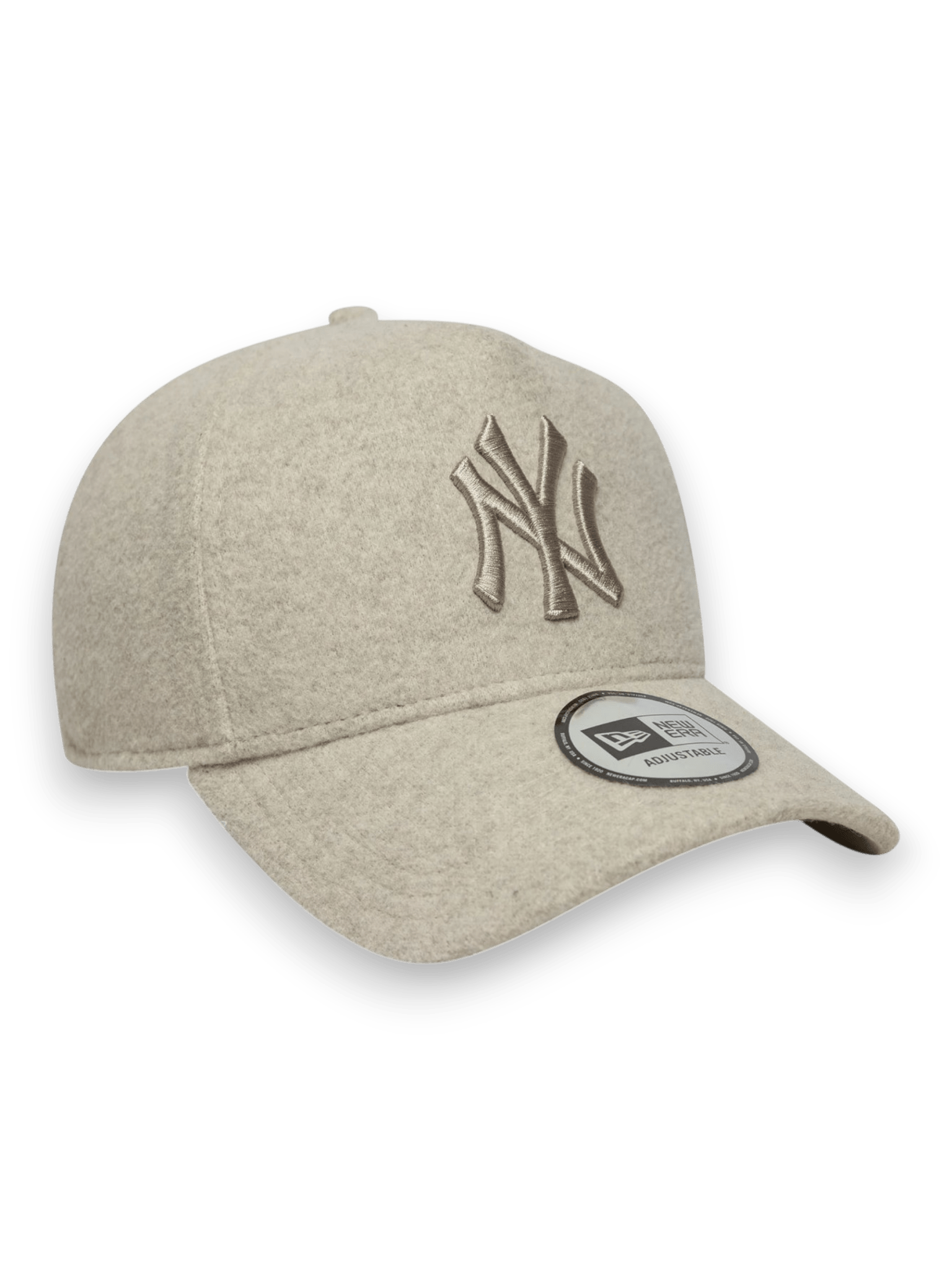 New Era New York Yankees MLB Melton Wool Cream 9FORTY E-Frame Adjustable Cap
