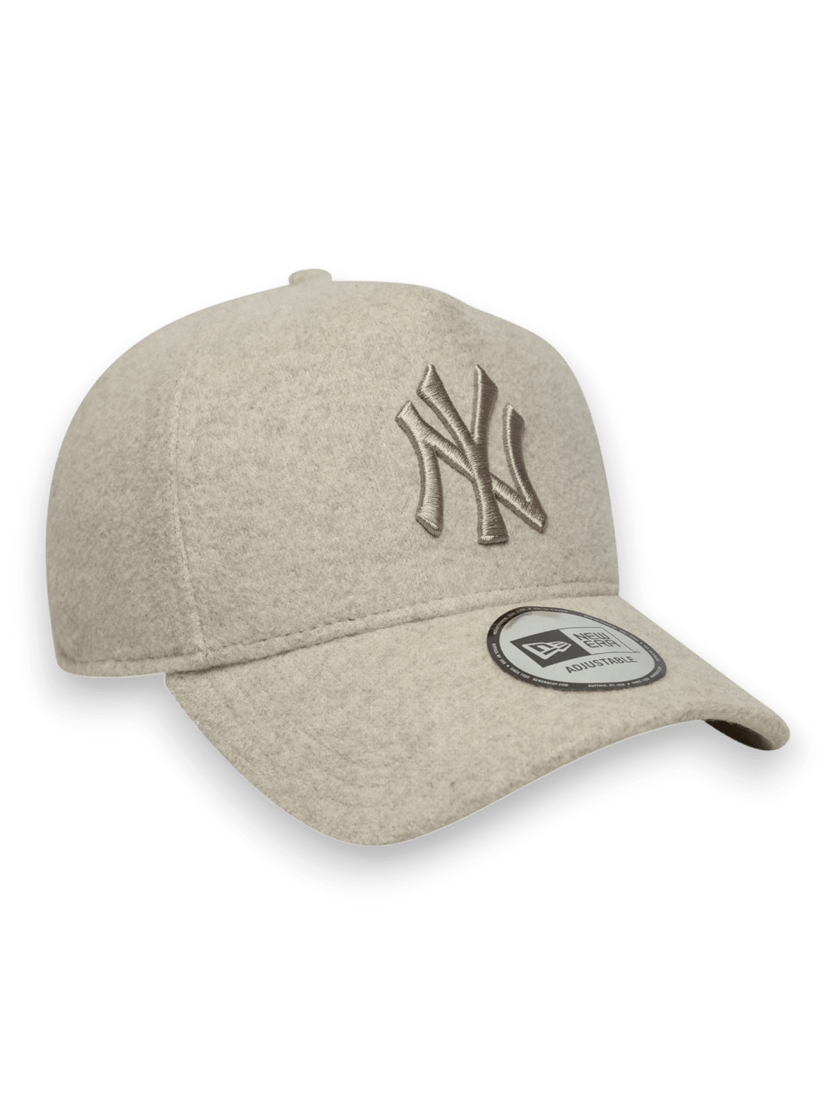 New Era New York Yankees MLB Melton Wool Cream 9FORTY E-Frame Adjustable Cap