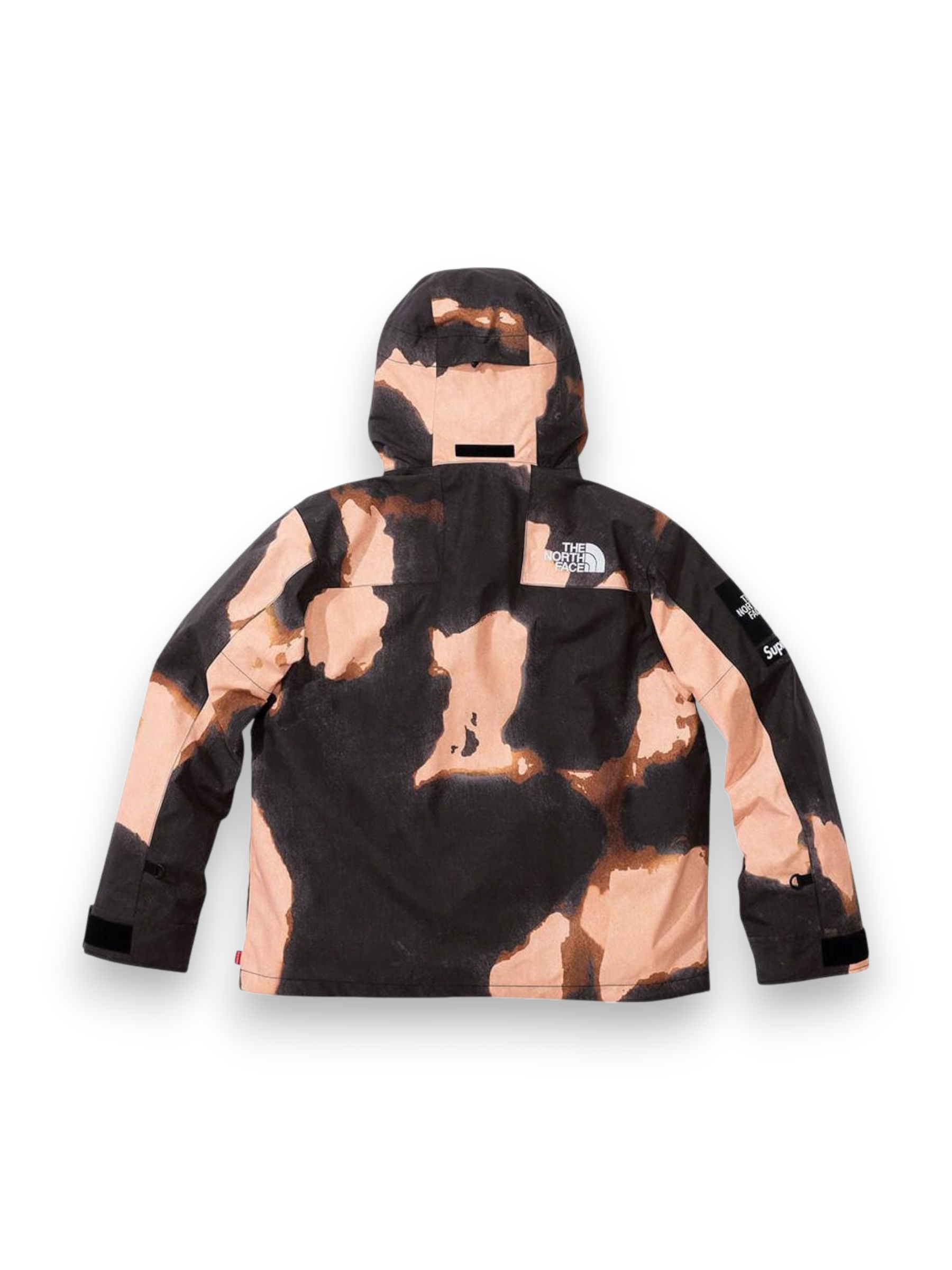 Supreme The North Face Bleached Denim Print Mountain Jacket Black